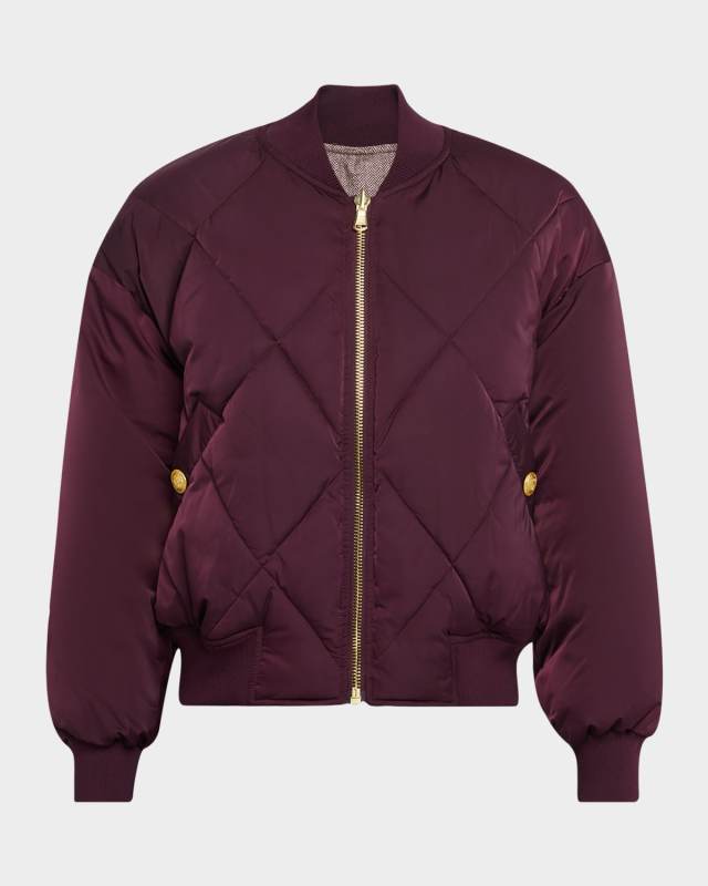 Violeta Reversible Quilted Puffer Bomber Jacket